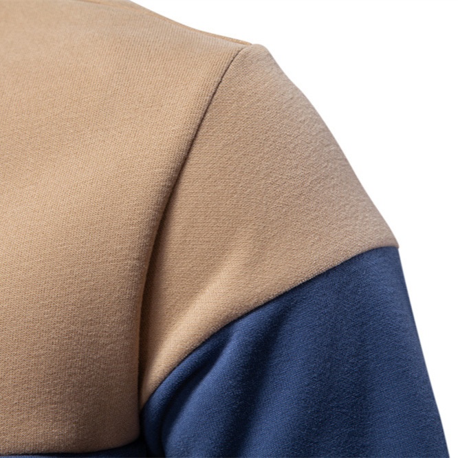 Casual Long-Sleeve Polo Neck Men's Sweatshirt for Spring