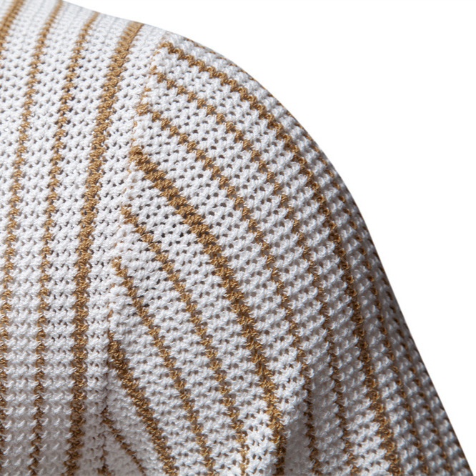 Striped Summer Business Casual Men's Polo Shirt