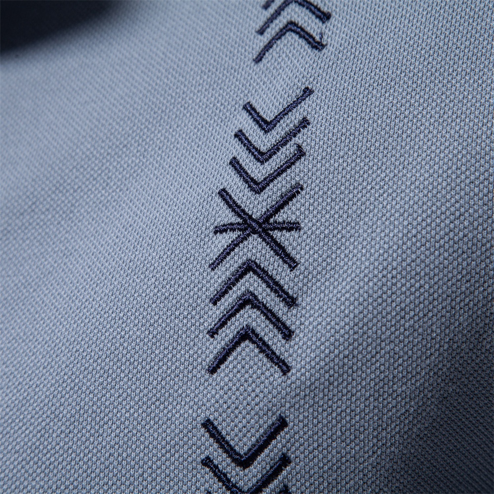 Embroidered Solid Color Short-Sleeve Men's Polo Shirt