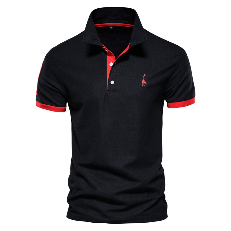 Breathable Short Sleeve Polo Shirt with Embroidery logo for Men