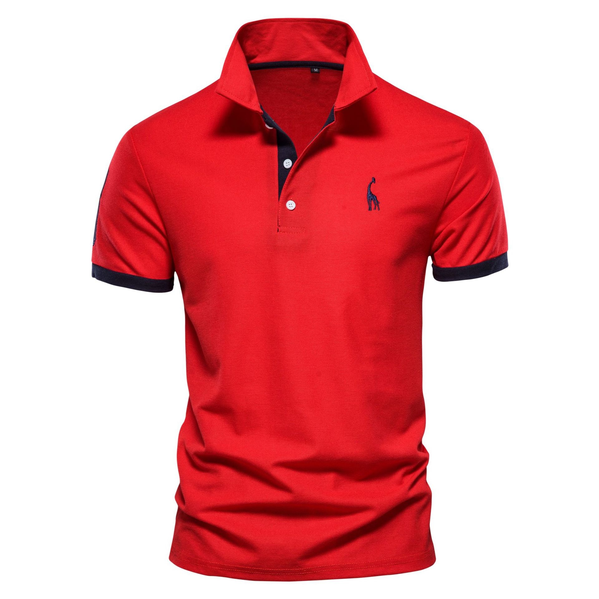 Breathable Short Sleeve Polo Shirt with Embroidery logo for Men