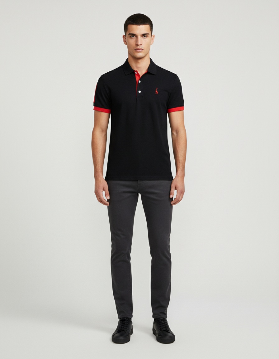 Breathable Short Sleeve Polo Shirt with Embroidery logo for Men