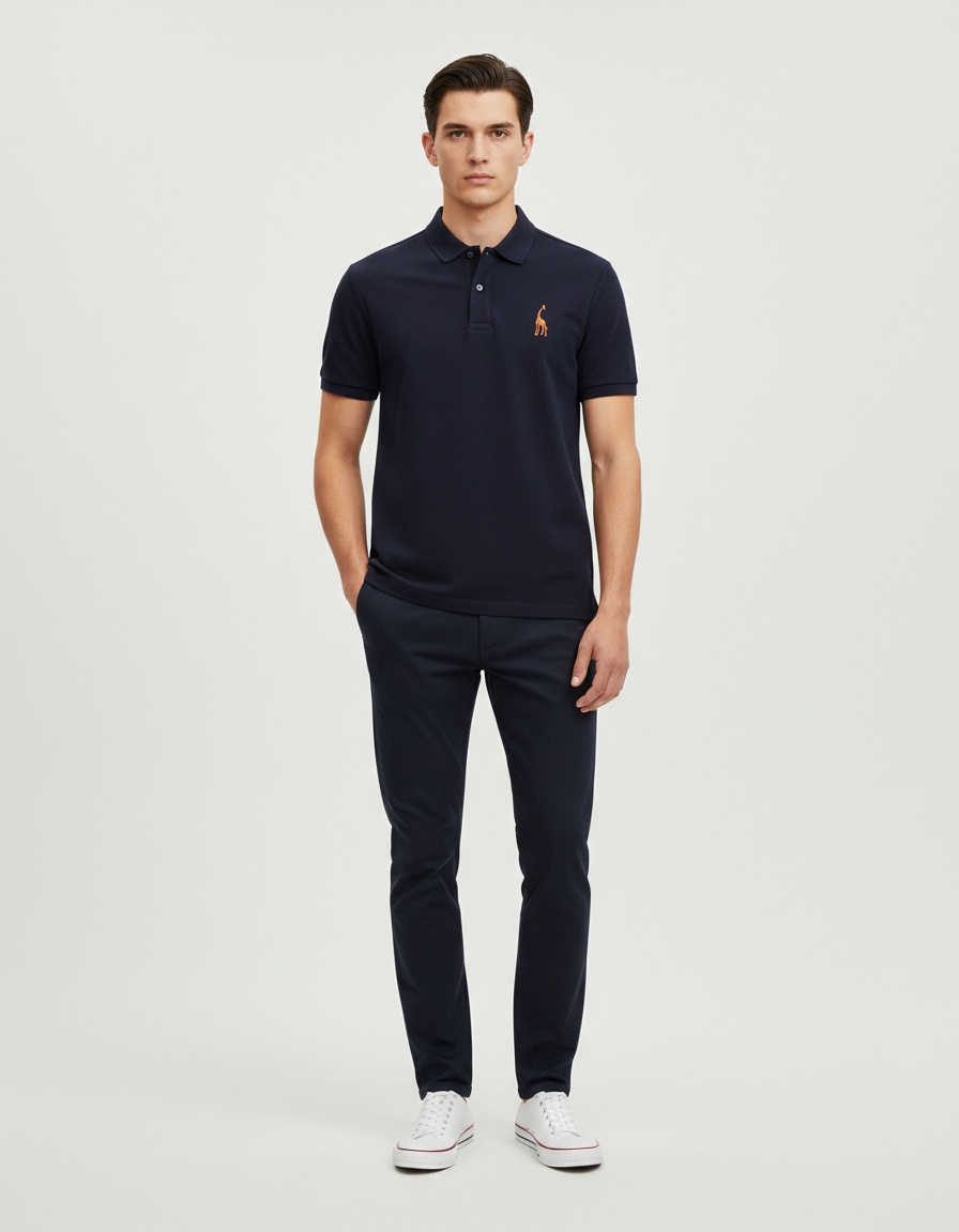 Breathable Short Sleeve Polo Shirt with Embroidery logo for Men