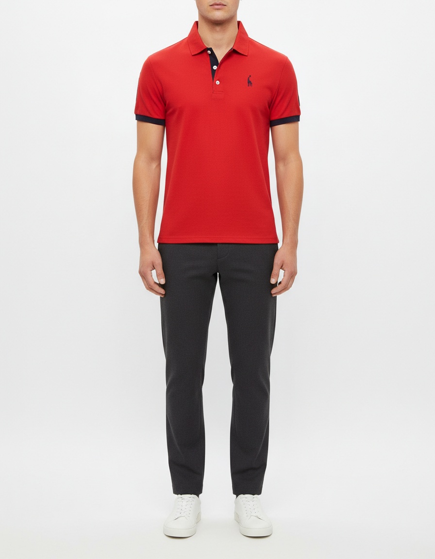 Breathable Short Sleeve Polo Shirt with Embroidery logo for Men