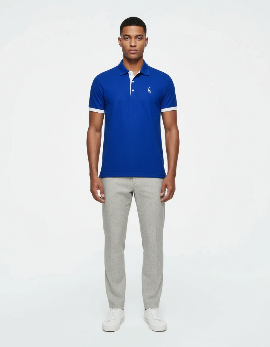 Breathable Short Sleeve Polo Shirt with Embroidery logo for Men