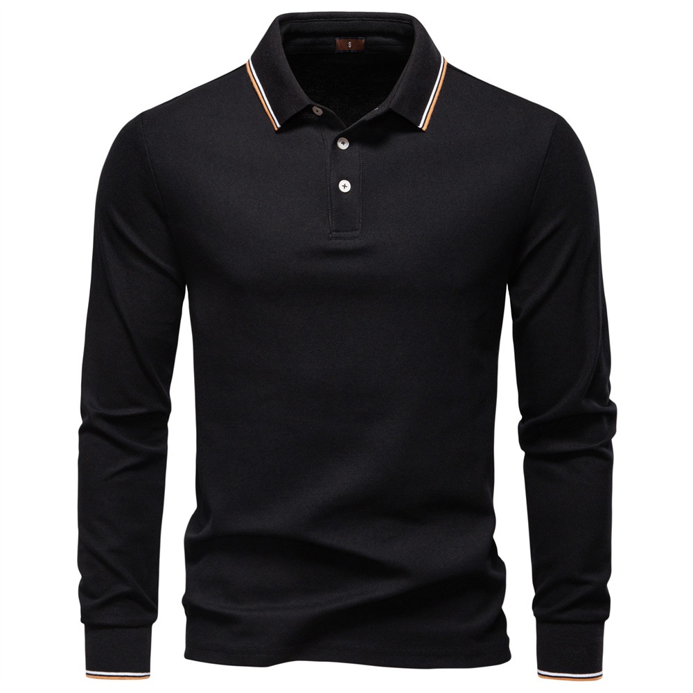 Casual Long-Sleeve Men's Autumn Polo Shirt