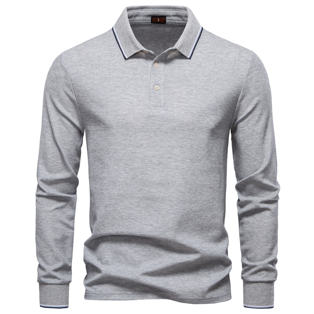 Casual Long-Sleeve Men's Autumn Polo Shirt