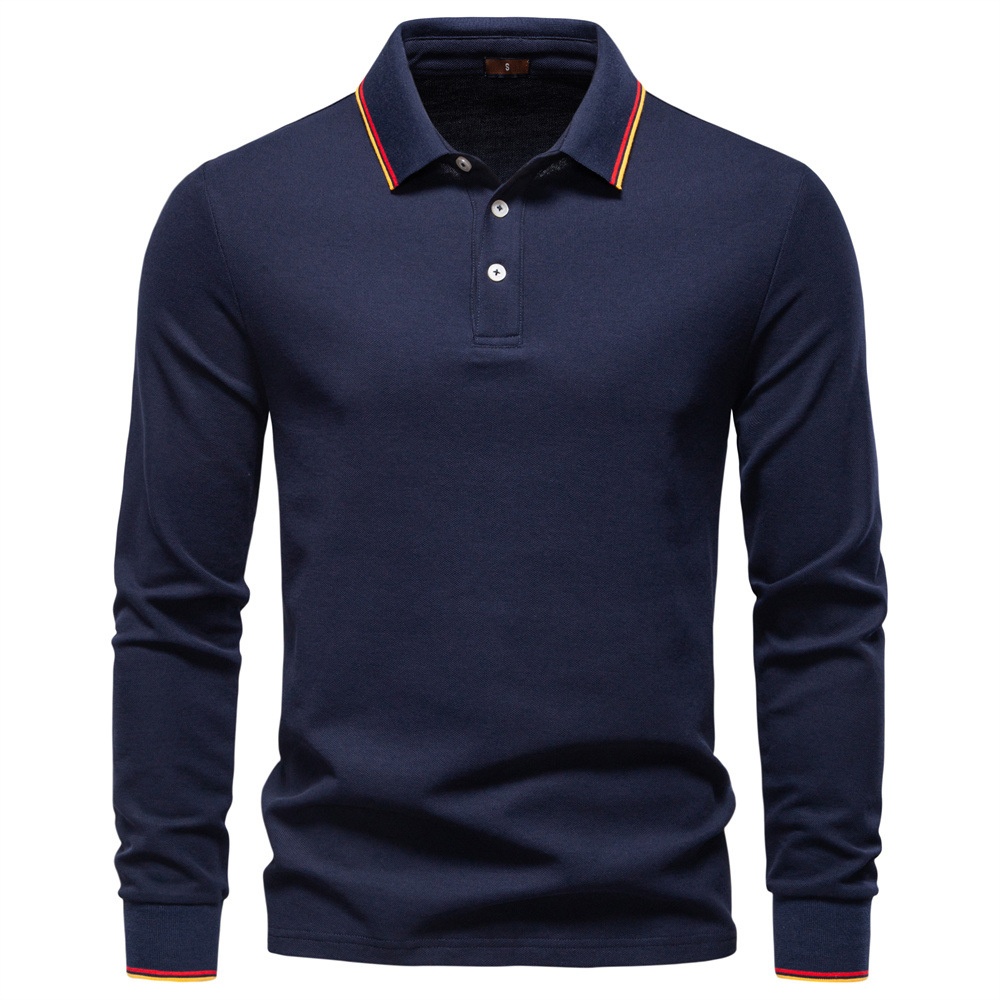Casual Long-Sleeve Men's Autumn Polo Shirt