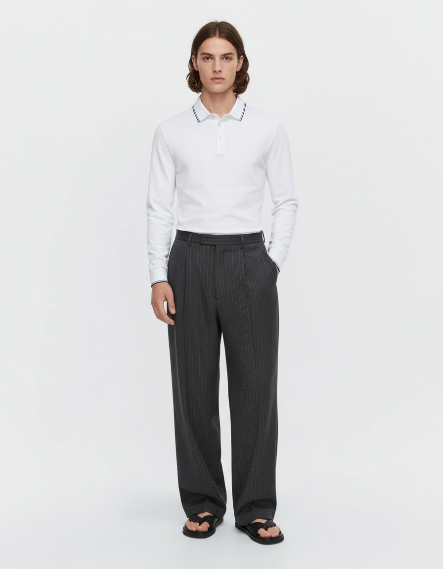 Casual Long-Sleeve Men's Autumn Polo Shirt