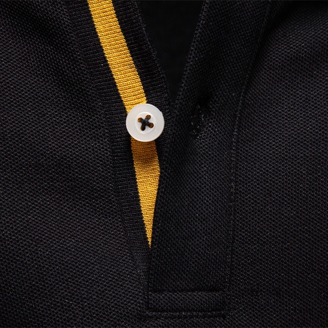 Solid Color Lapel Casual Men's Polo Shirt for Autumn