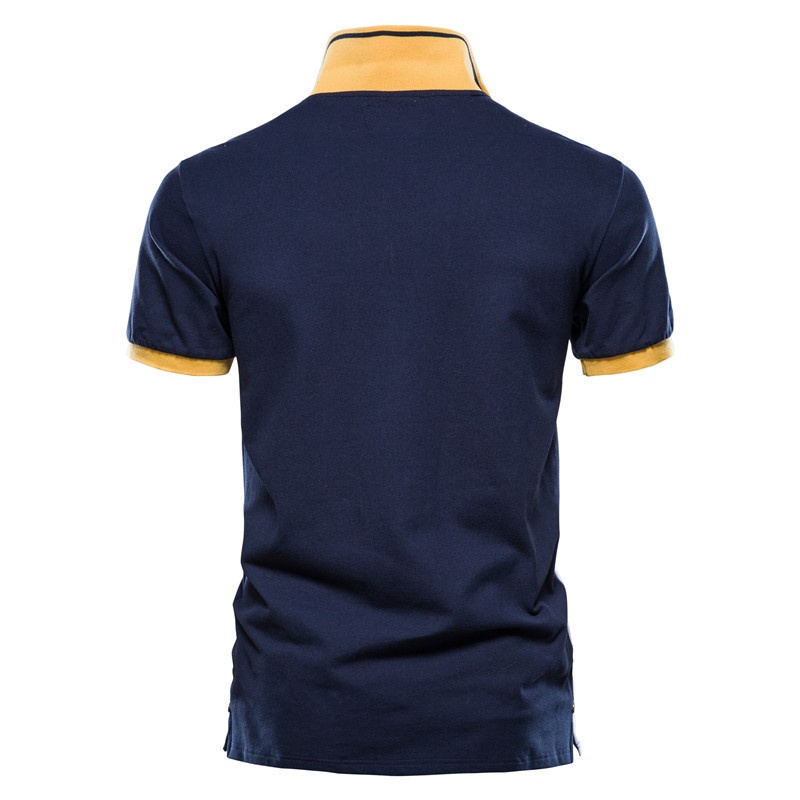 Short-Sleeve Summer Top: Breathable Embroidered Men's Polo Shirt