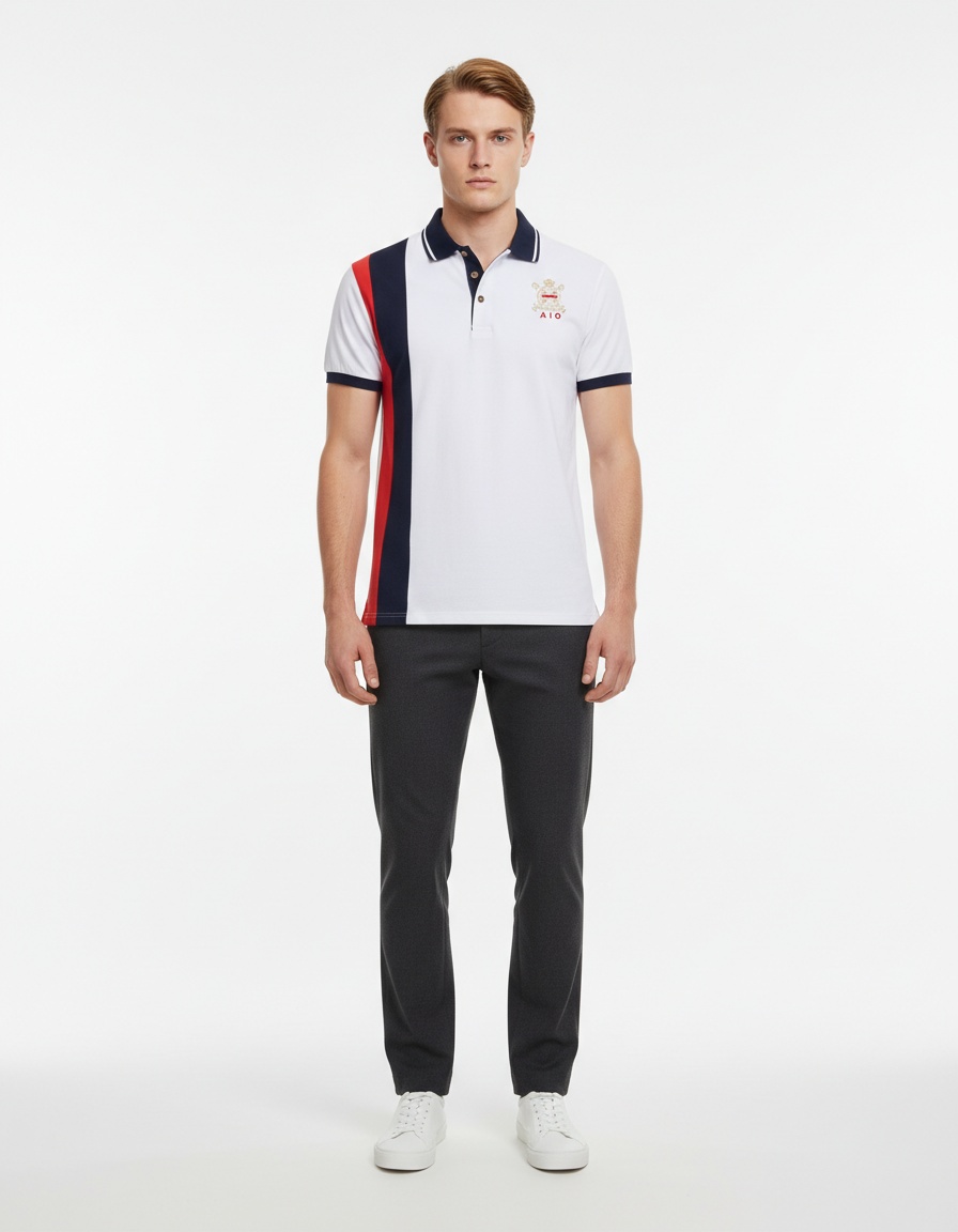 Short-Sleeve Summer Top: Breathable Embroidered Men's Polo Shirt