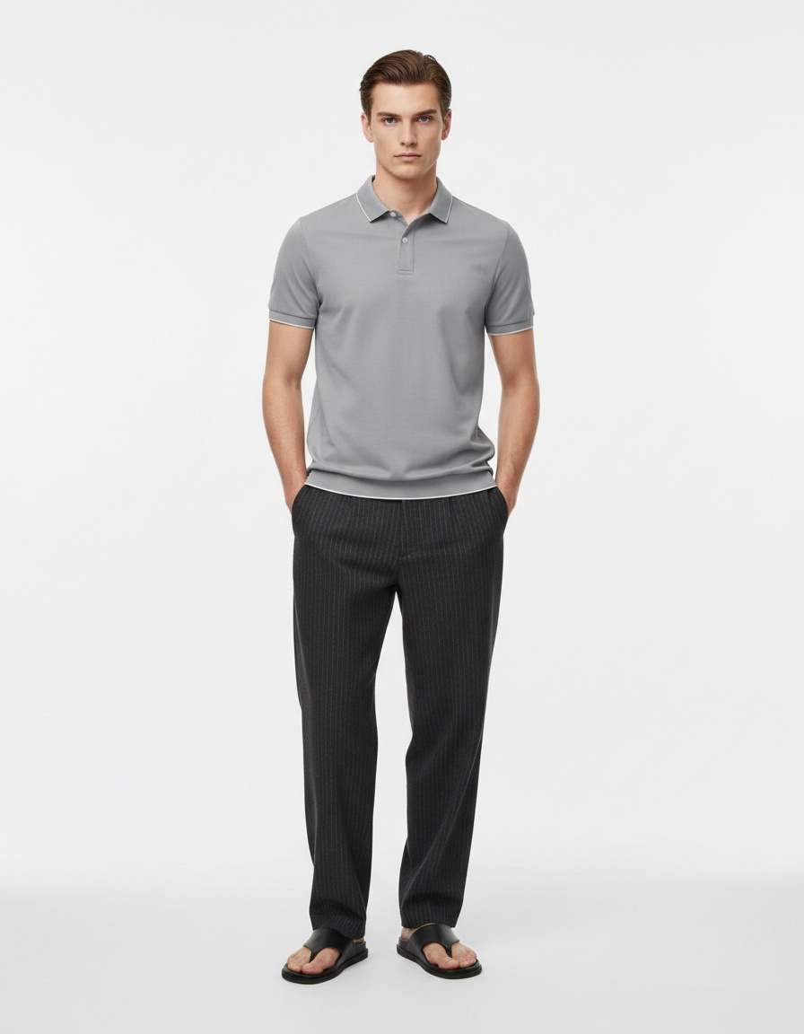 Breathable Summer Business Casual Men's Polo Shirt