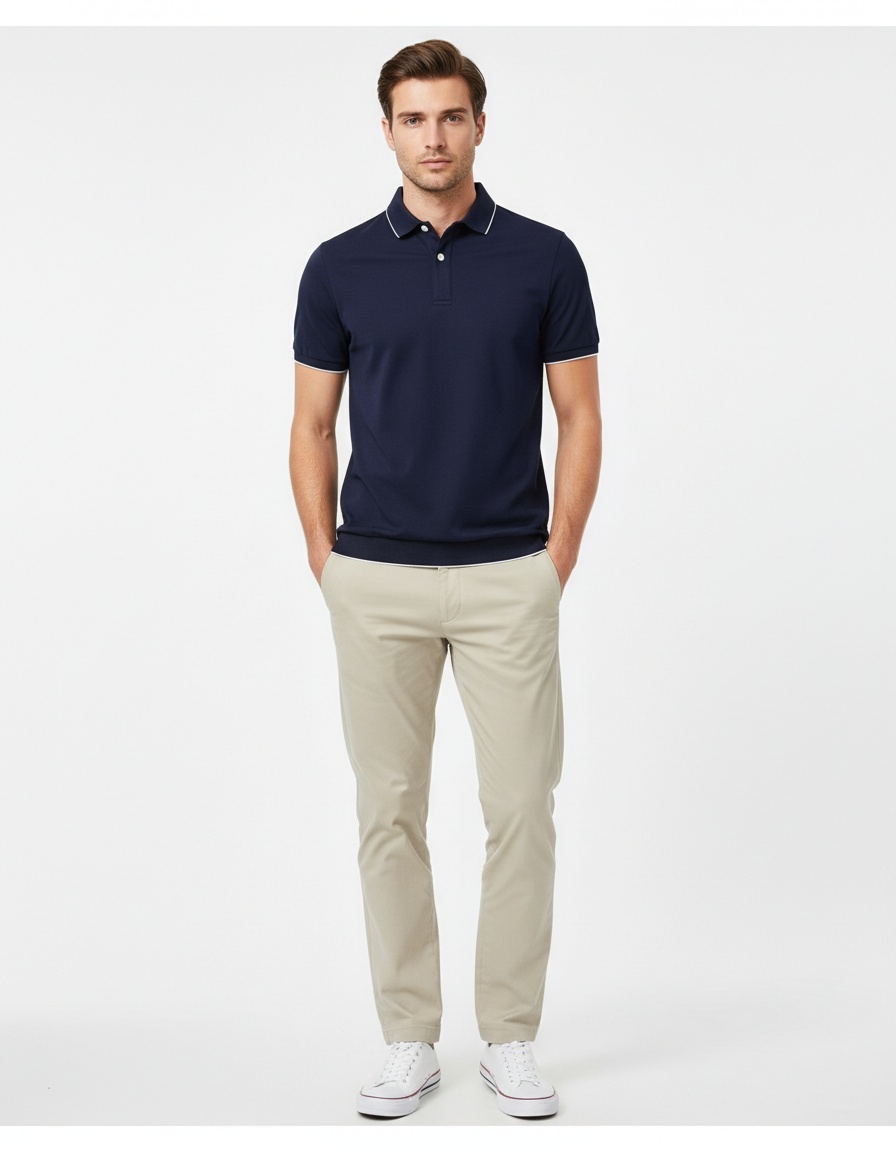 Breathable Summer Business Casual Men's Polo Shirt