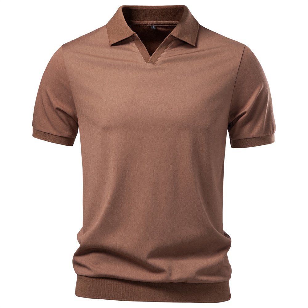 Short-Sleeve Business Polo for Men's Casual Summer Wear