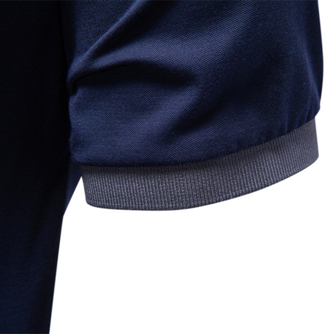 Jacquard Breathable Short-Sleeve Casual Men's Polo Shirt for Spring/Summer