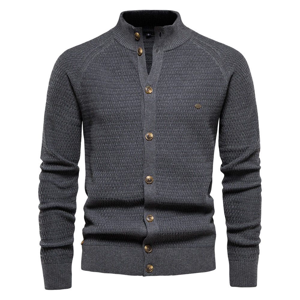 Men's Premium Autumn/Winter Knit Cardigan for Business Casual Wear