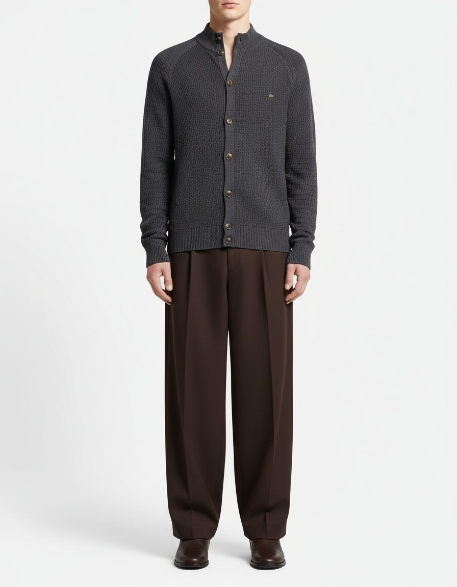 Men's Premium Autumn/Winter Knit Cardigan for Business Casual Wear