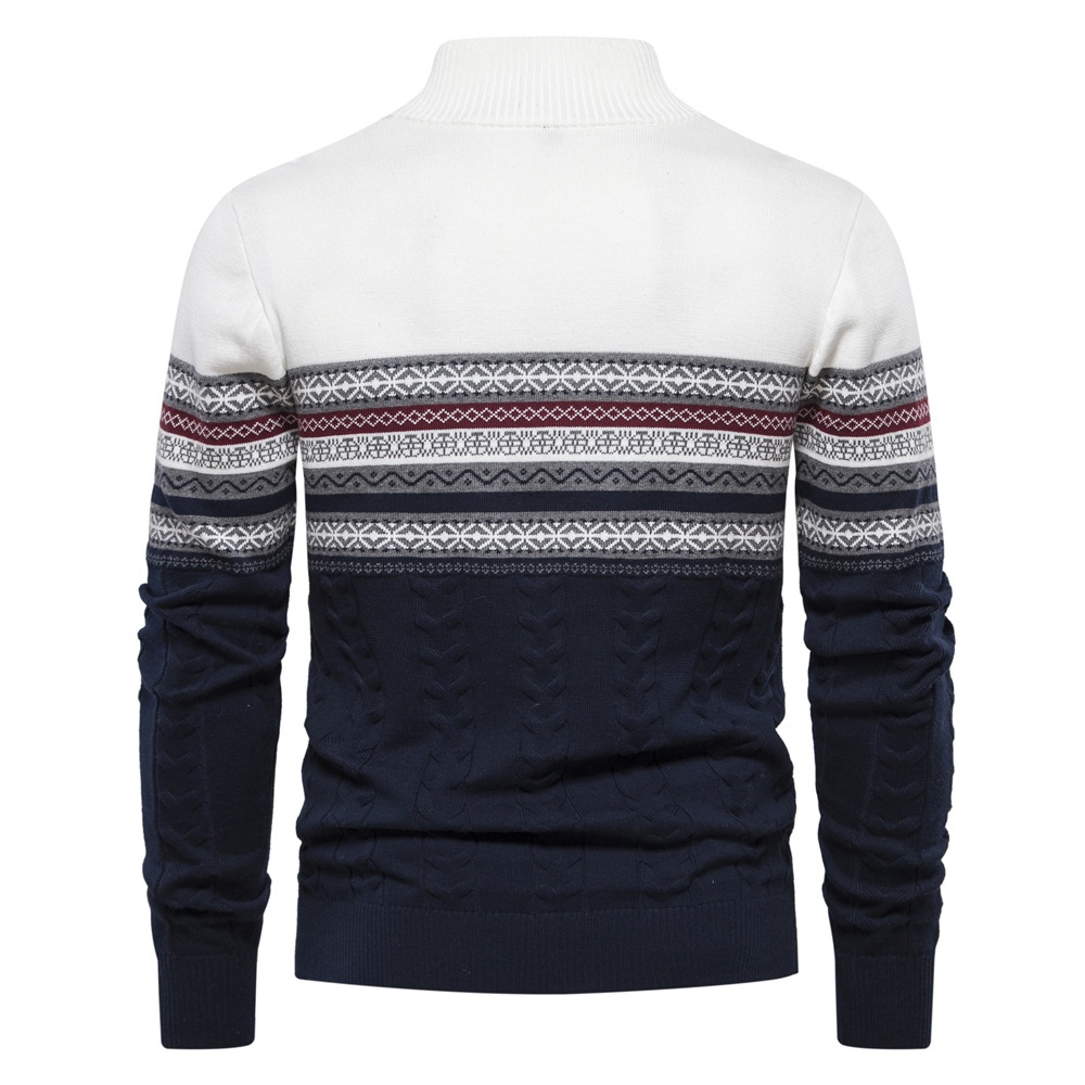 Men's Winter Casual Premium Stand Collar Half-Zip Knit Pullover
