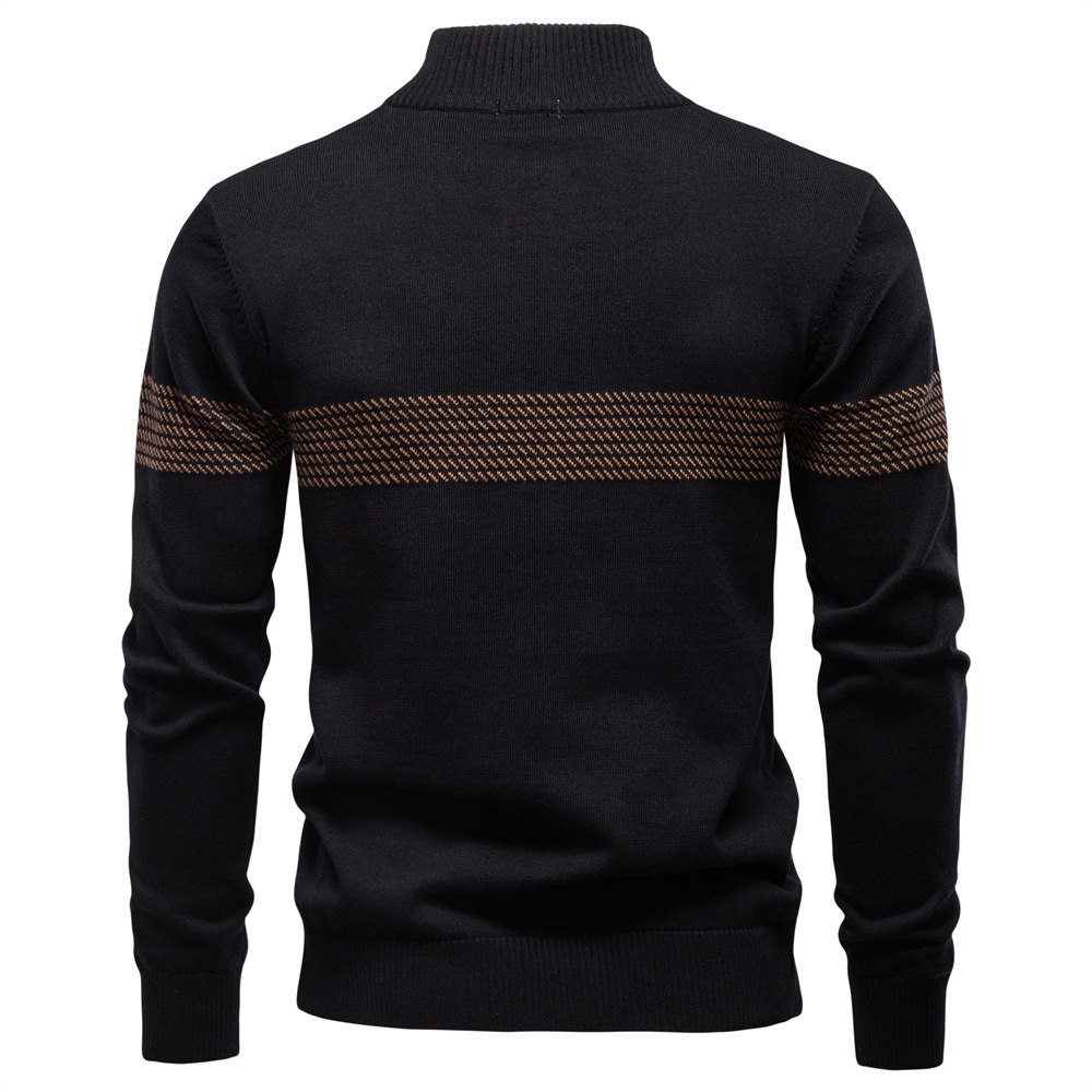 Premium Half-Zip Stand Collar Winter Sweater for Men