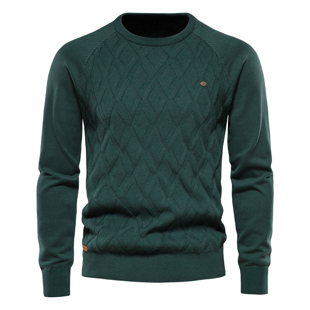 Maglione da uomo a tinta unita, stile casual autunno/inverno.