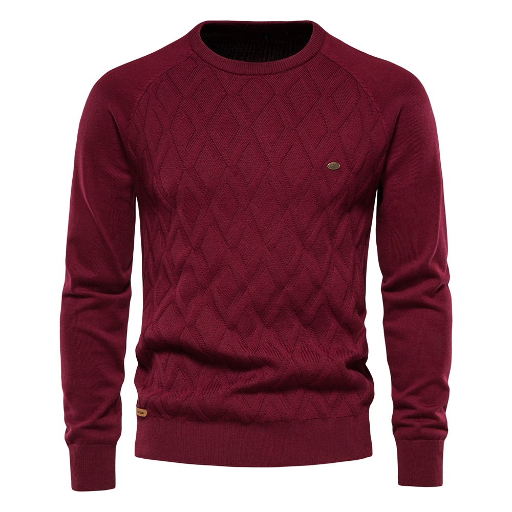 Maglione da uomo a tinta unita, stile casual autunno/inverno.