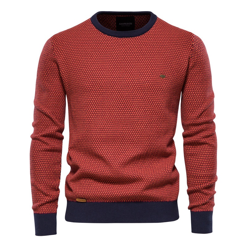 Men's High Elasticity Crew Neck Long Sleeve Pullover Base Layer Top for Autumn and Winter