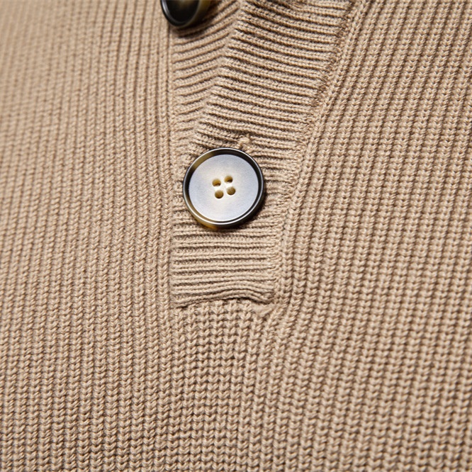 Premium Stand Collar Solid Color Business Casual Men's Winter Sweater