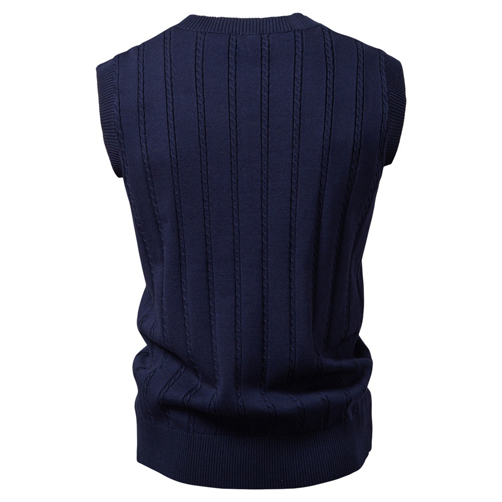Men's V-Neck Cable Knit Business Casual Winter Waistcoat