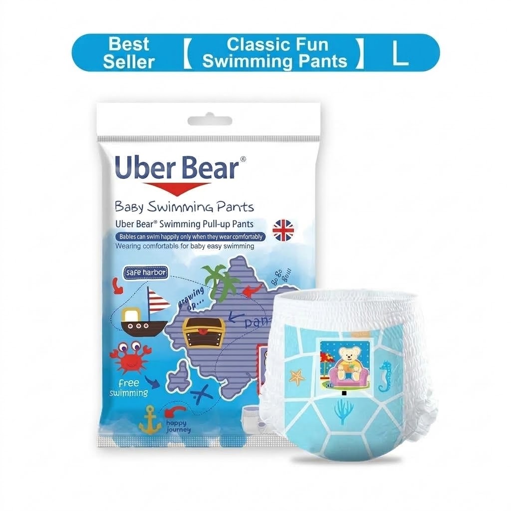 Pannolini per neonati Uber Bear ultra sottili e traspiranti, mutandine usa e getta a prova di perdite per l'addestramento alla pulizia.