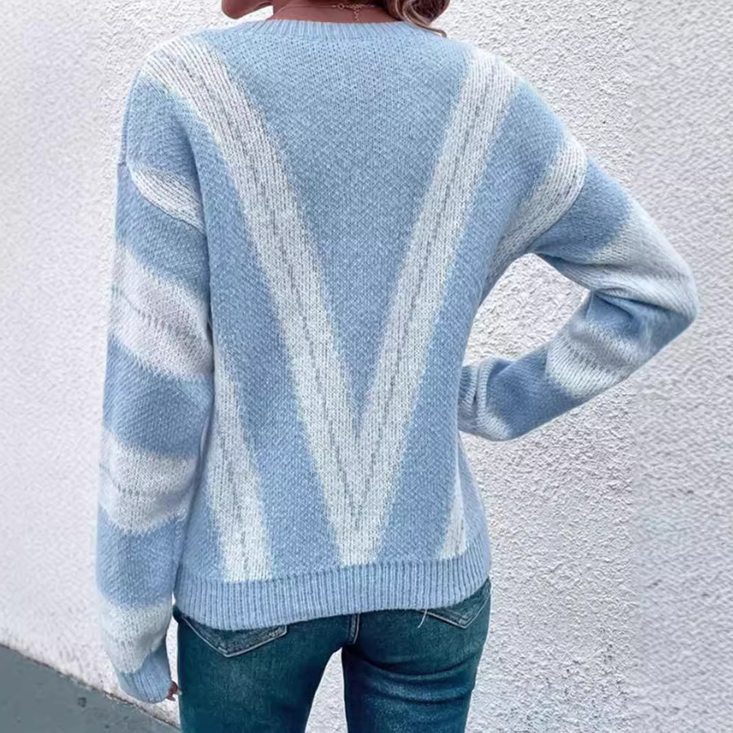 Knit Sweater Long Sleeve Slim Fit Pullover Top SSU-00049