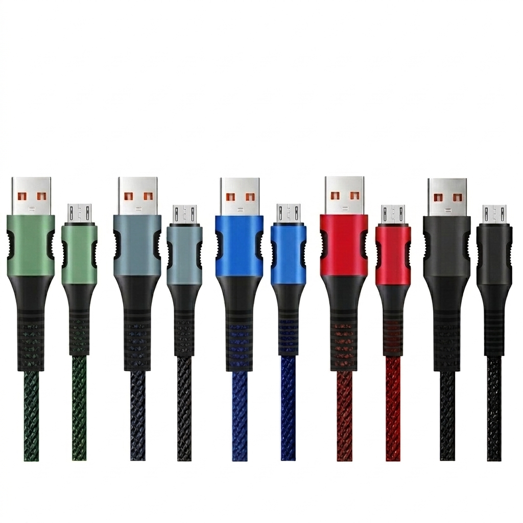 2.4A Multi Charging Cable, Nylon Braided Fast Charger Data Sync Cord for Multiple Devices