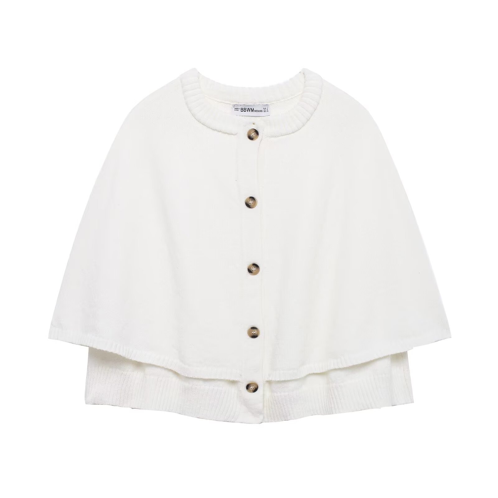 Knitted Wool Shawl Cardigan - European Style KUN-00028