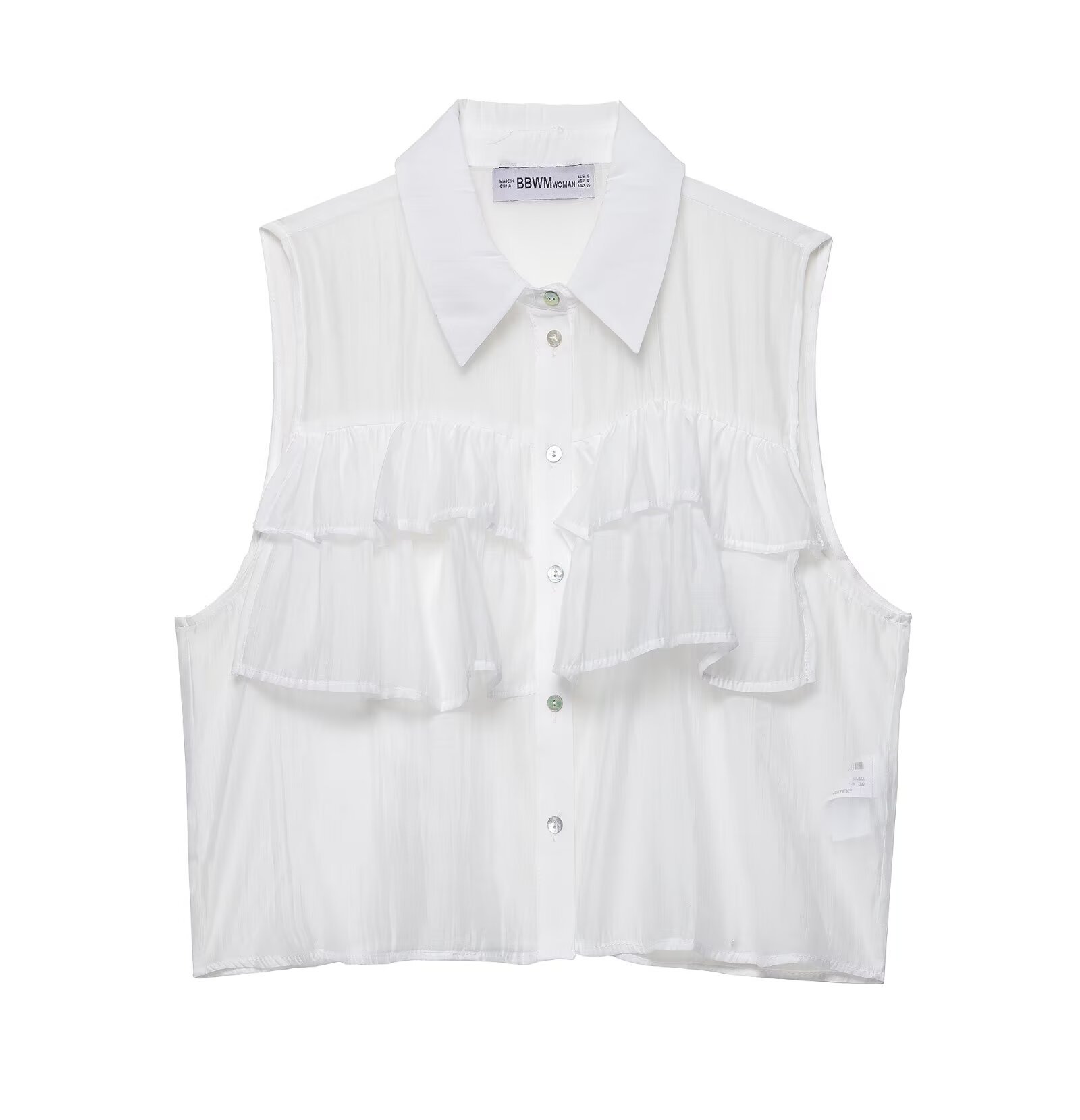 Women's Semi-Sheer Layered Top - European Style KUN-00097