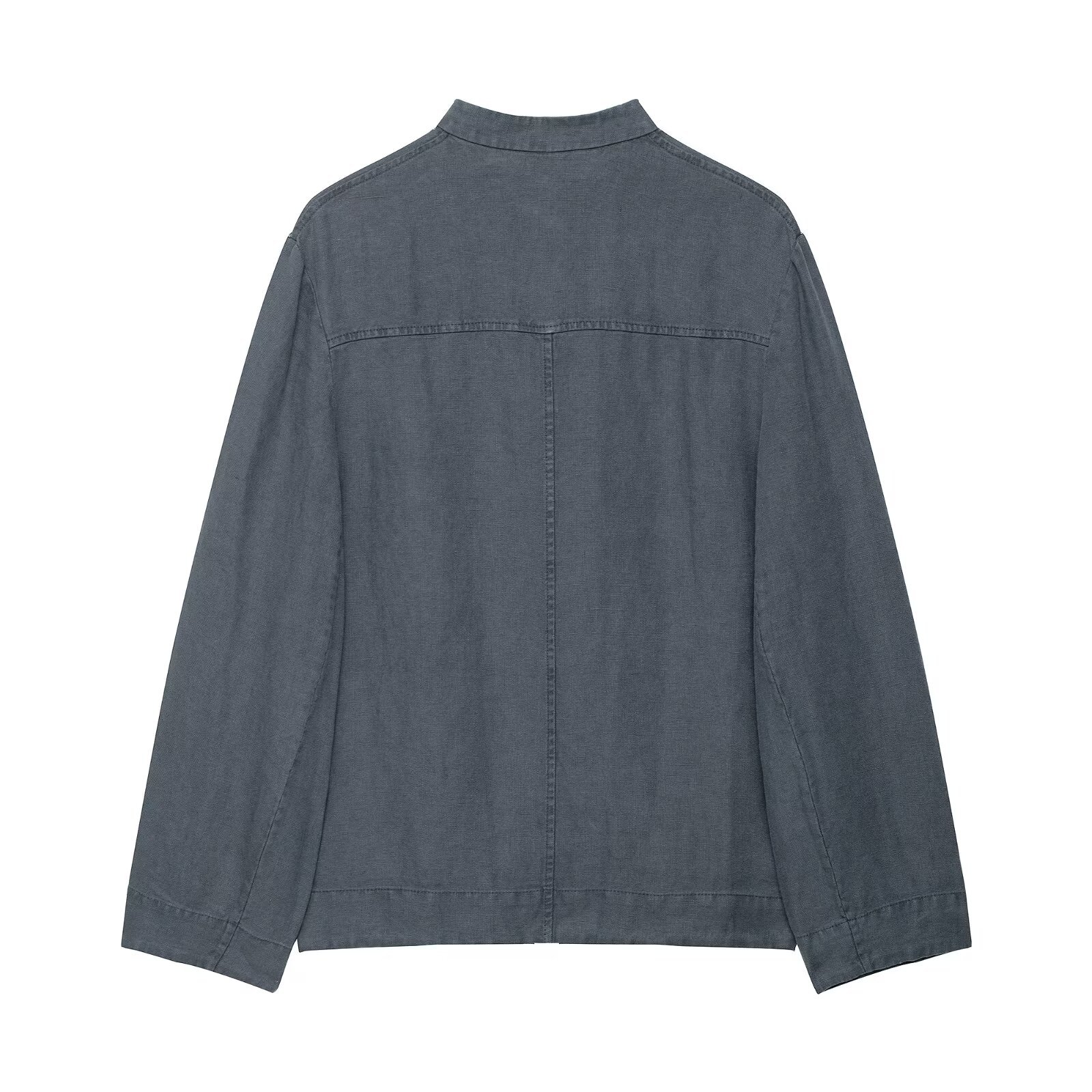 Conjunto de blazer de lino y pantalón plisado - Estilo europeo KUN-00160