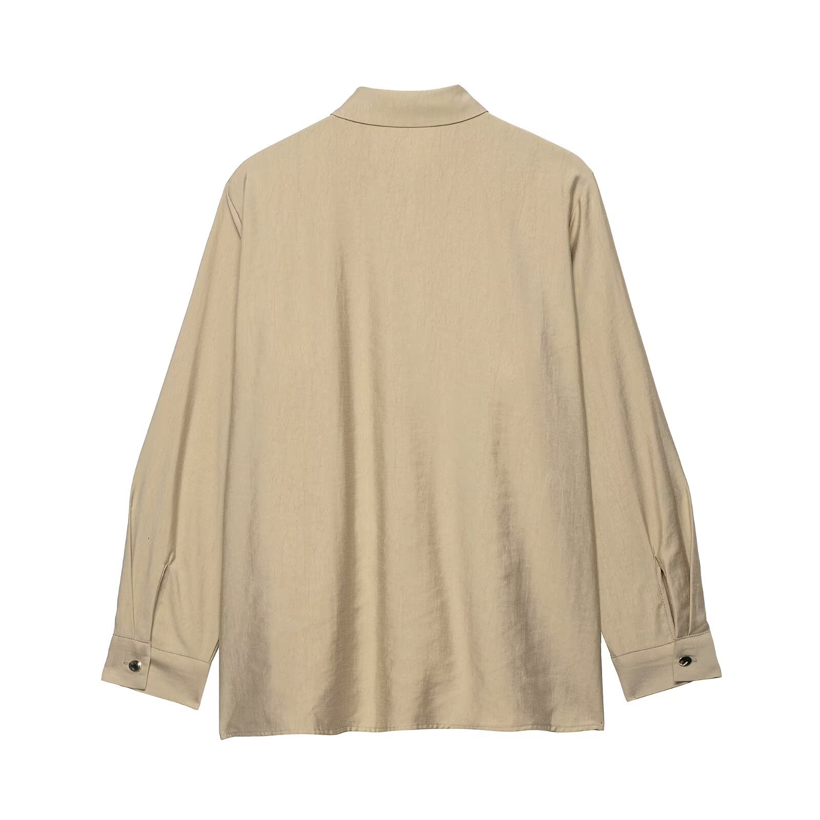 Conjunto de blusa con botones dorados y pantalón ancho para mujer - Cintura elástica KUN-00166