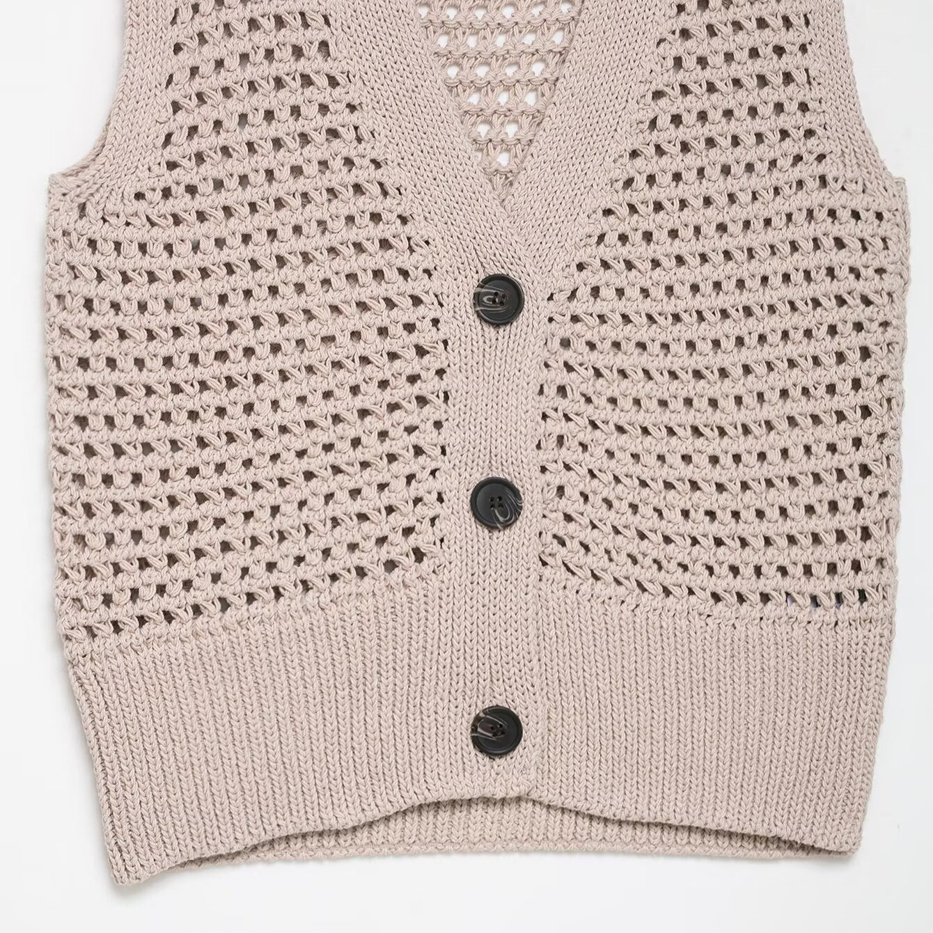 Knit Vest Y2K Cropped Cardigan Top KUN-00100