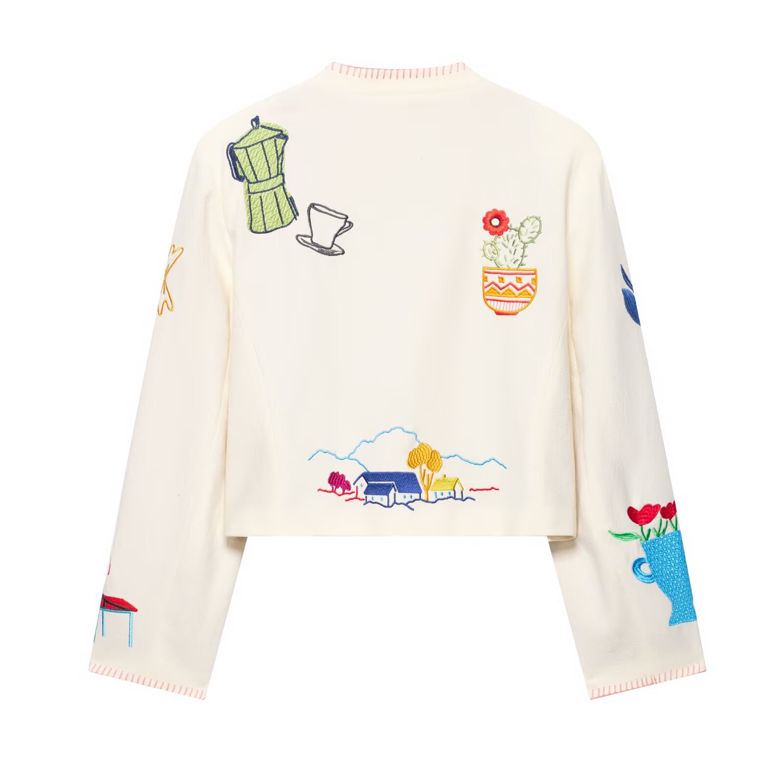 Embroidered Women's Casual Fashion Jacket KUN-00170