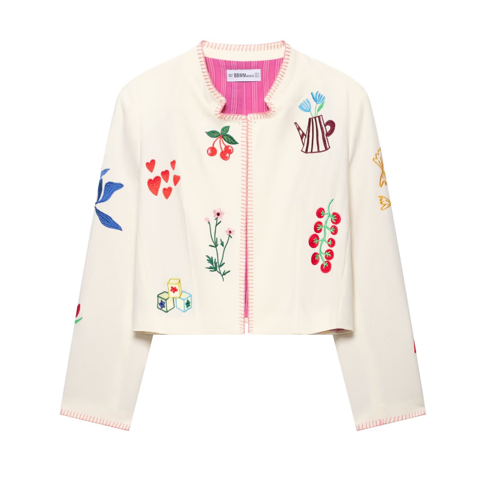 Embroidered Women's Casual Fashion Jacket KUN-00170