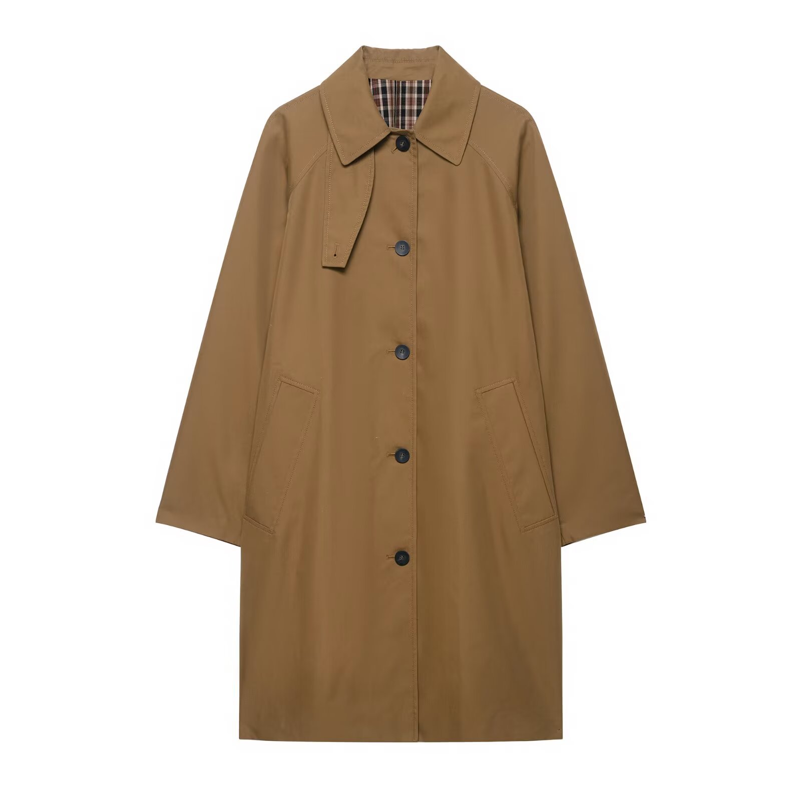 Trenchcoat voor dames, chique, casual, middellang, veelzijdig KUN-00044
