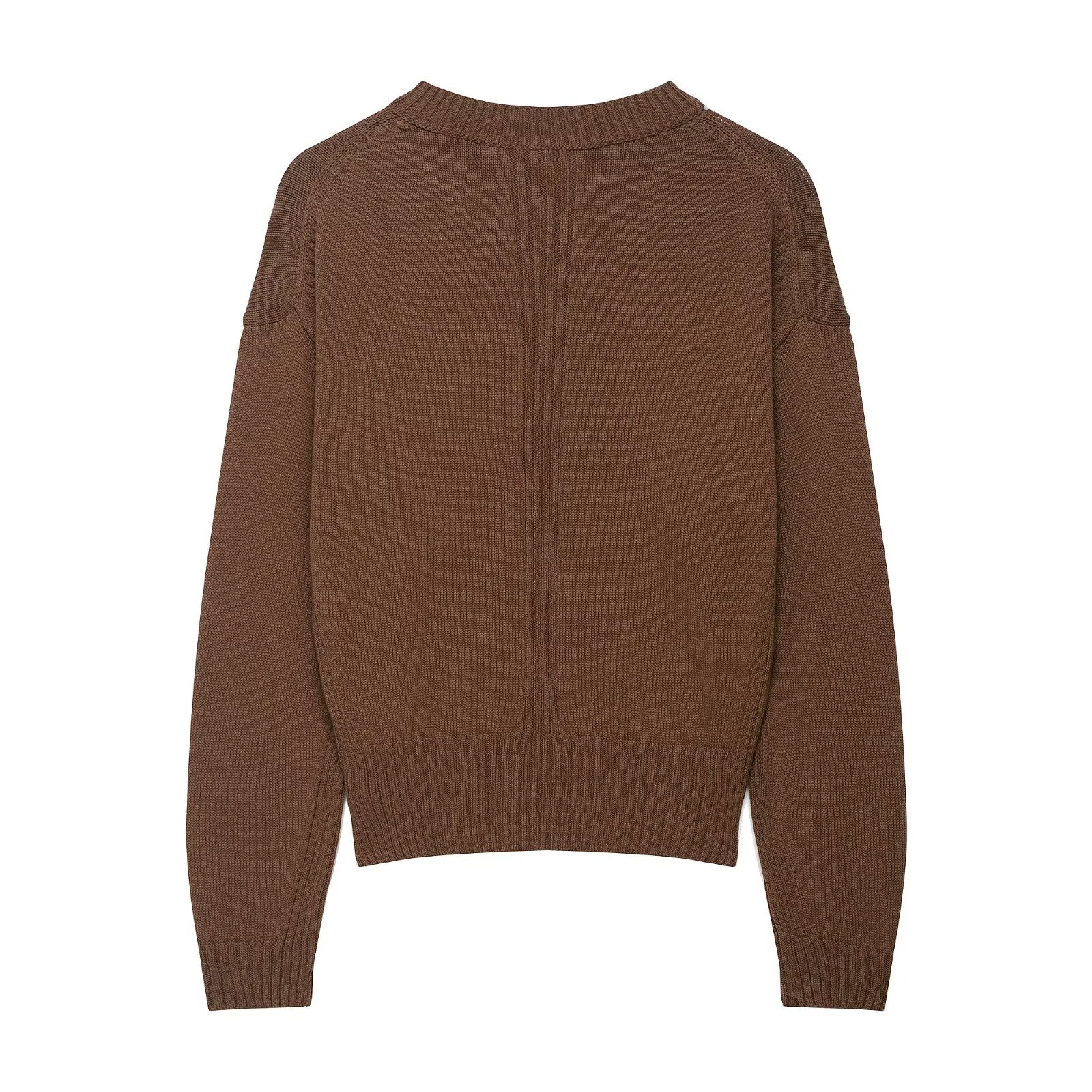 Knit Top V-Neck Stylish Sweater KUN-00052