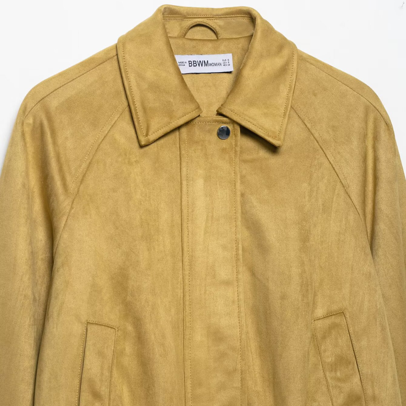 Faux Suede Bomber Jacket - Stylish Aviator Outerwear KUN-00070