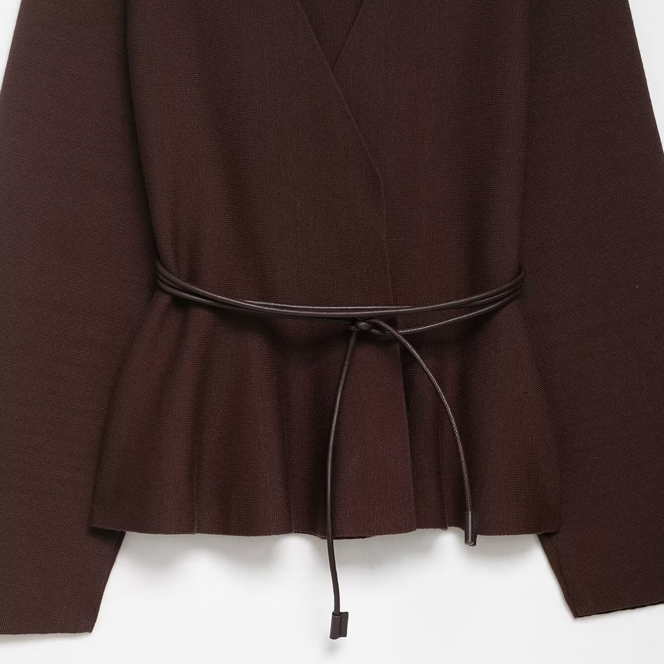 Knit Cardigan Sweater with Belt - European Chic Style KUN-00052