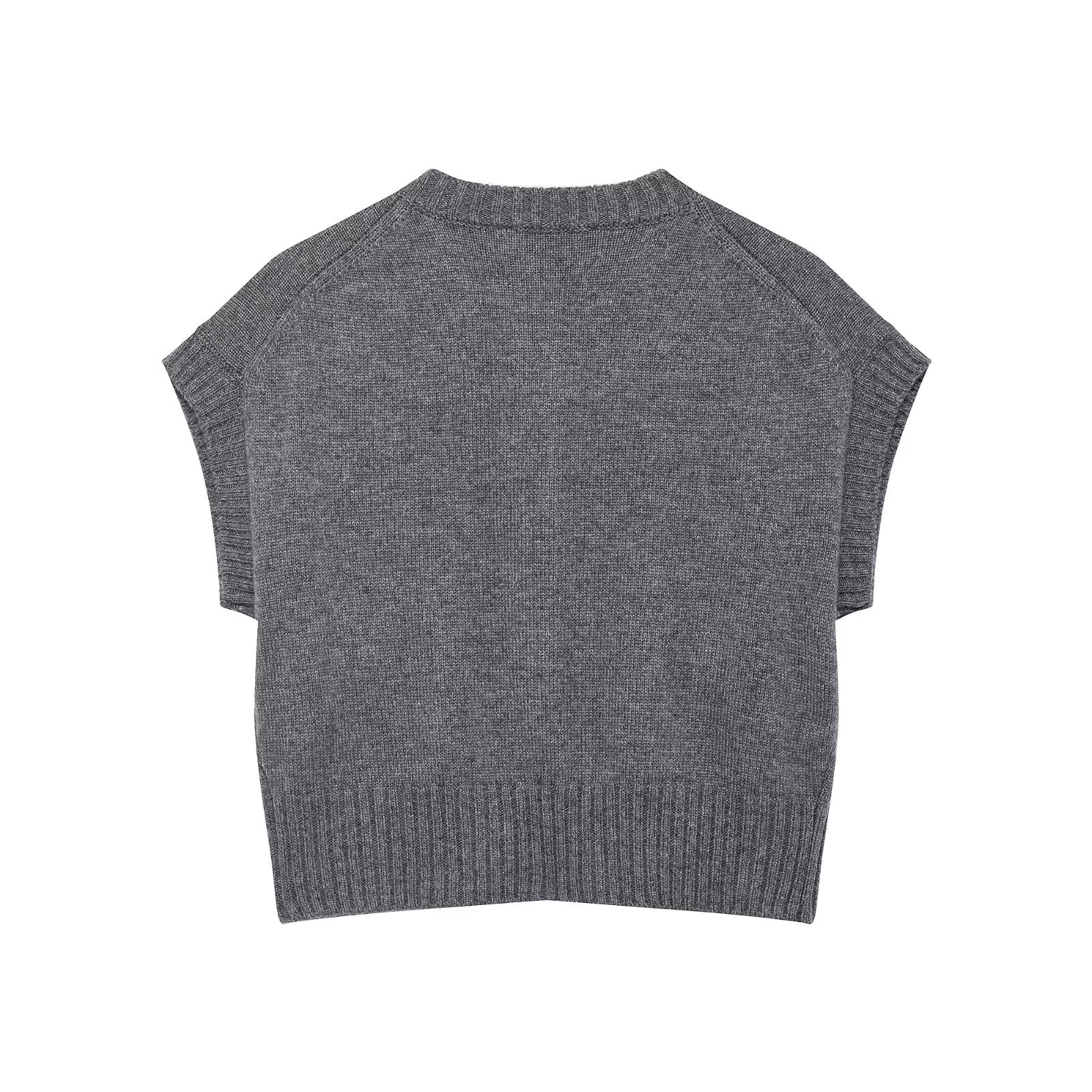 Detalle de botón de chaleco de punto - Estilo europeo KUN-00007