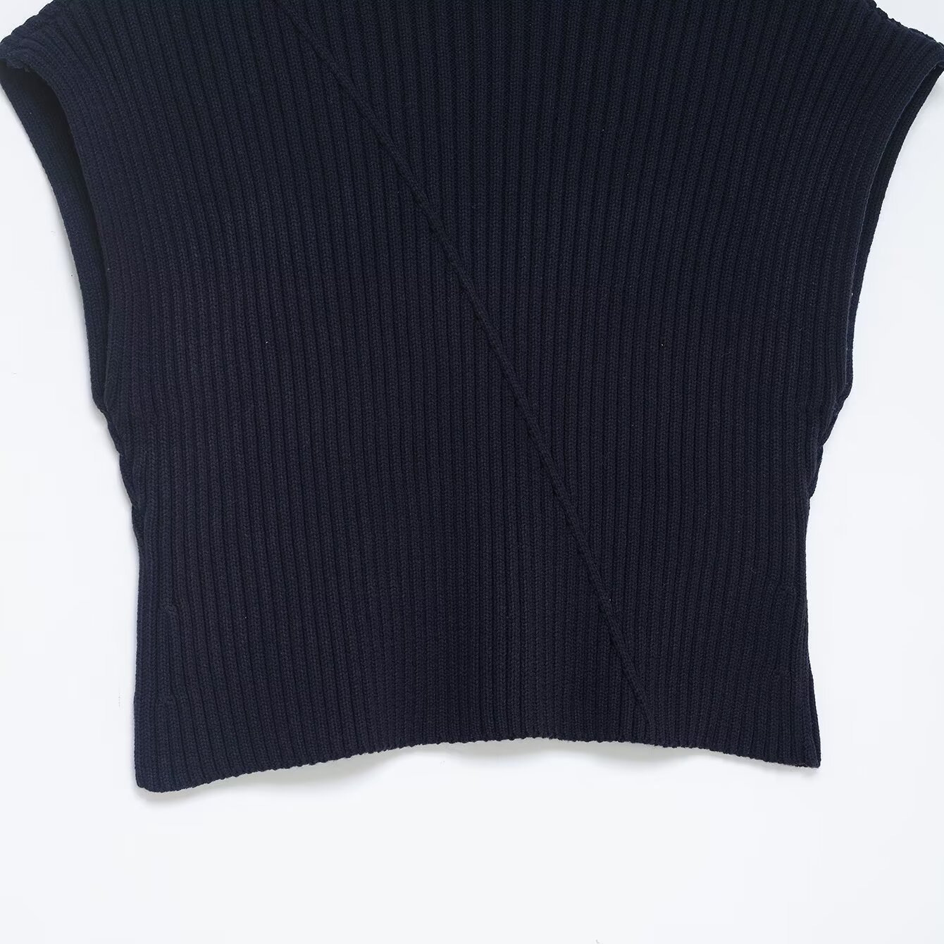 Ribbed Knit Tank Top - Stylish European Style Vest KUN-00012