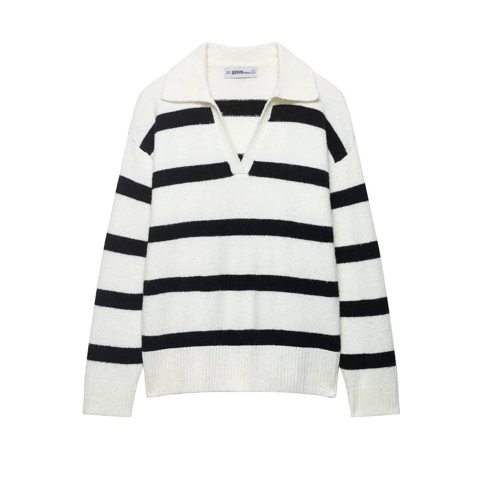 Striped Knit Top - Casual & Stylish Women's Sweater KUN-00020