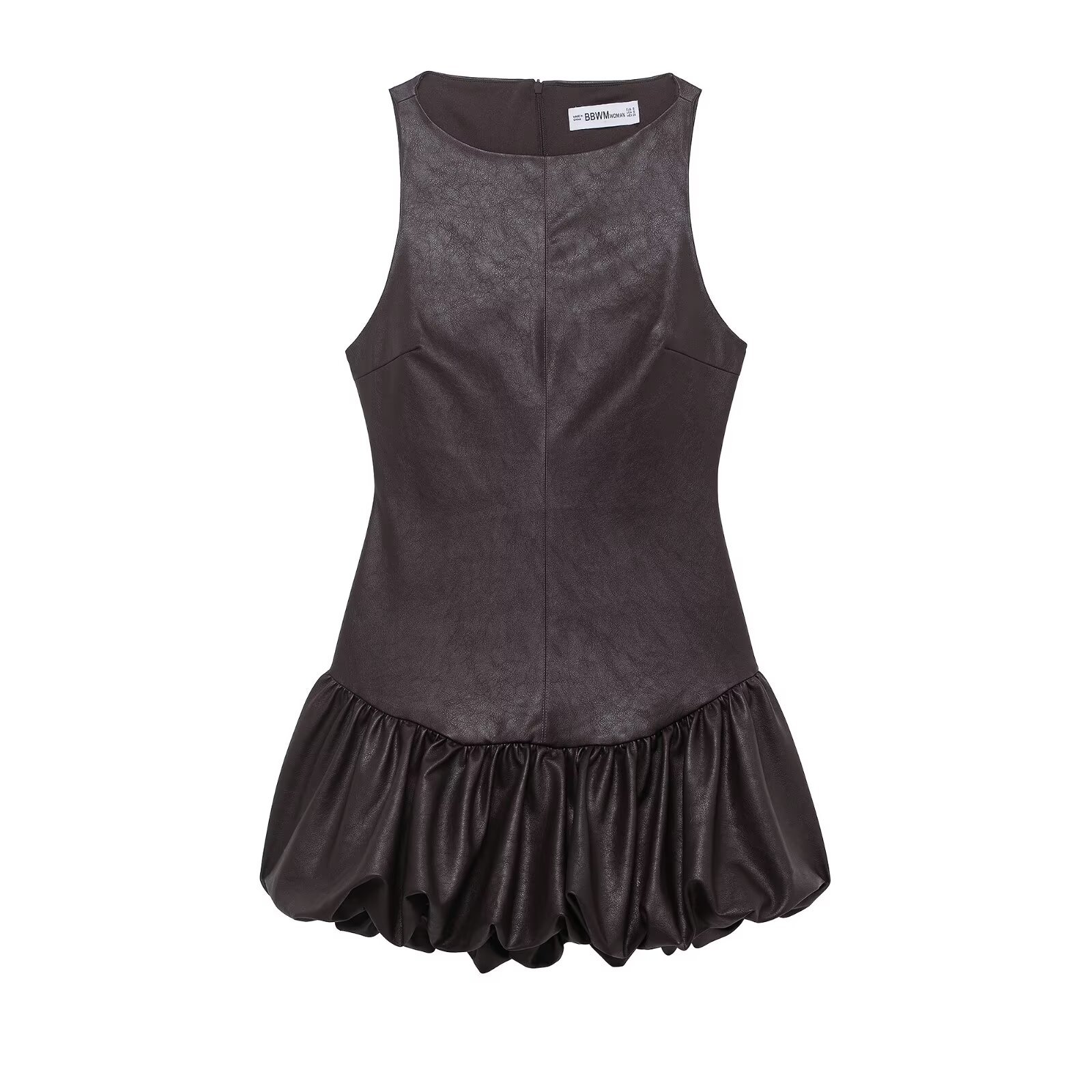 Vestido enterizo de piel sintética - Estilo europeo KUN-00029