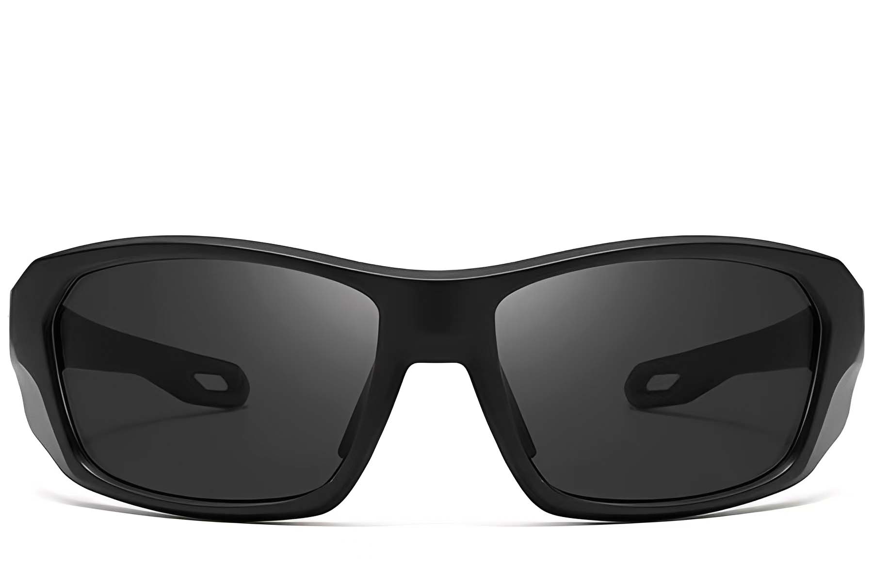 BS0205-0065_Black_Rectangular_TR90_Sunglasses_front