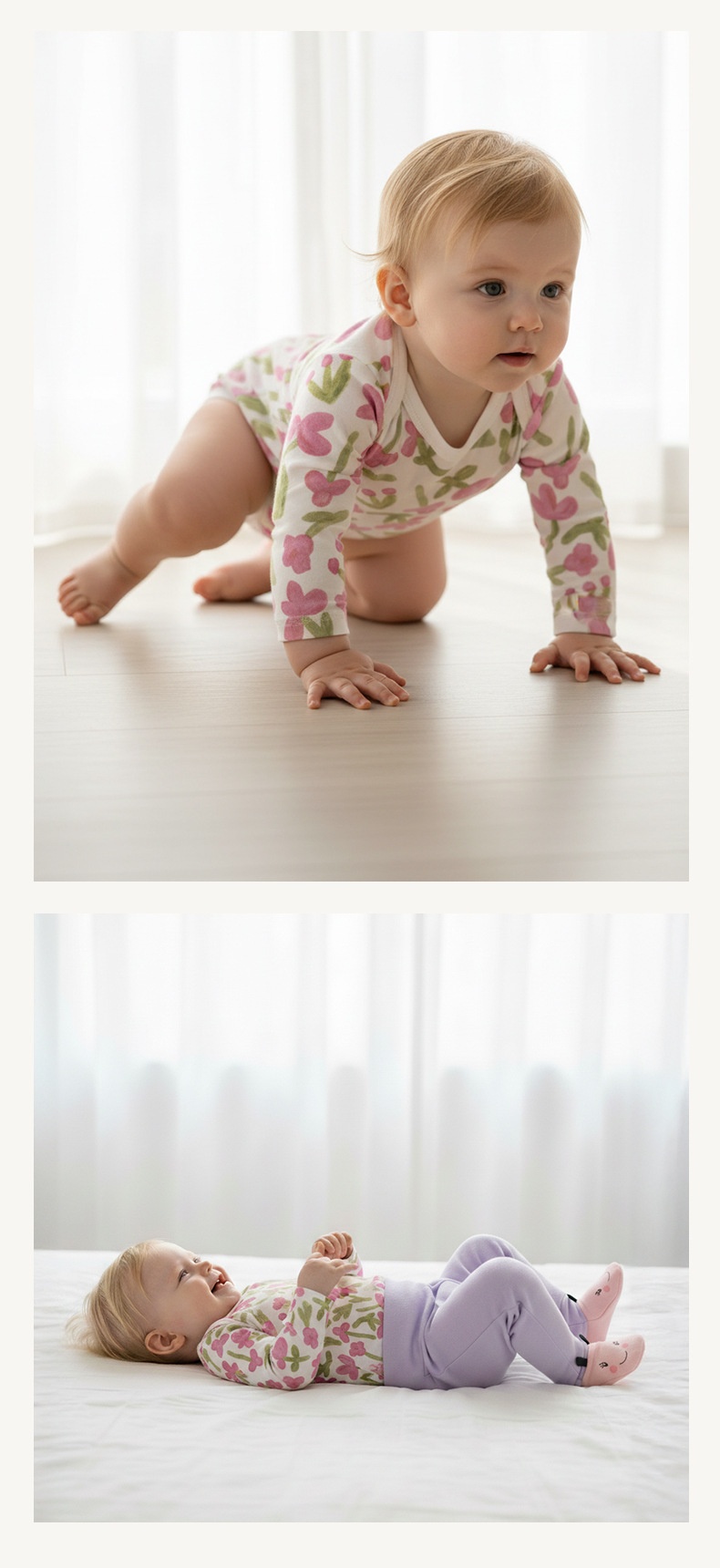 Body kimono per neonati in pura fibra di bambù