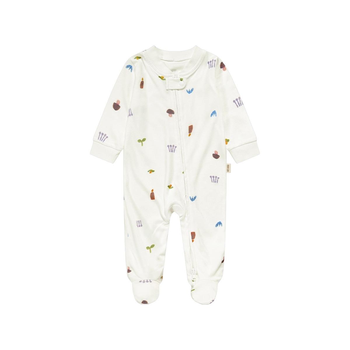 Baby High-Waisted Cotton Leggings with Cute Patches